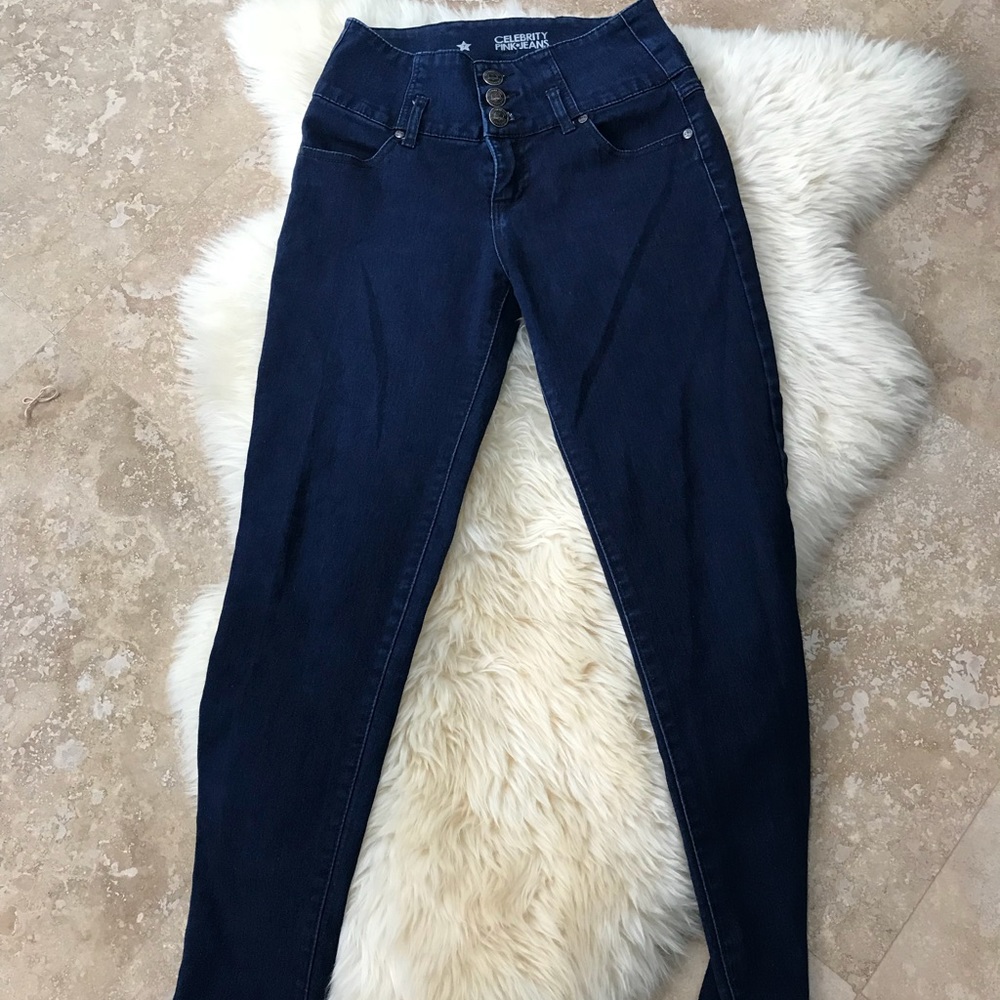 Celebrity pink high waisted skinny jeans