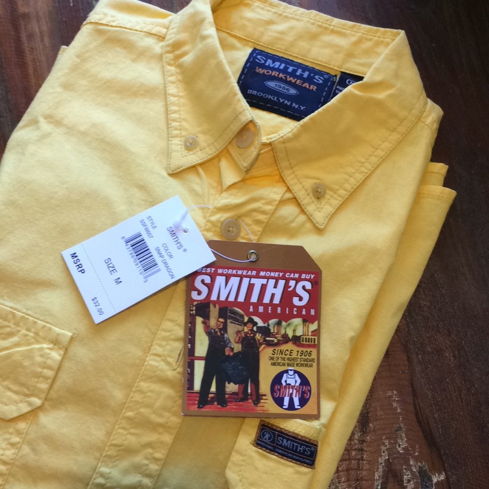 NWT Smith’s Sand Washed Rugged Work Shirt.