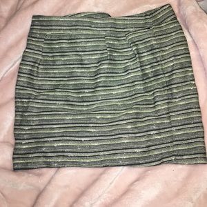 Mossimo green striped skirt