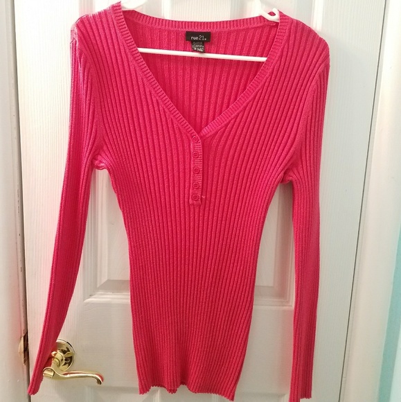 Rue21 Sweaters - Hot pink ribbed sweater