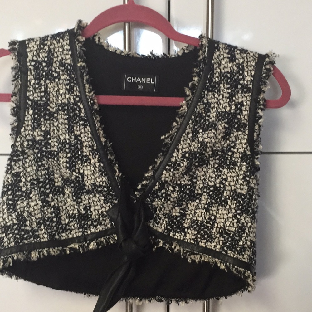 Chanel jacket and matching vest. Worn separately