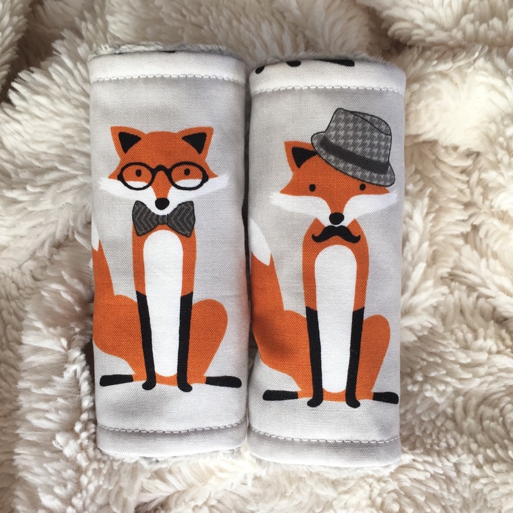 Car seat strap covers - dapper fox