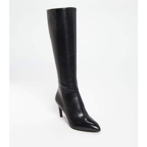 Black leather knee high Via Spiga Cristy boot