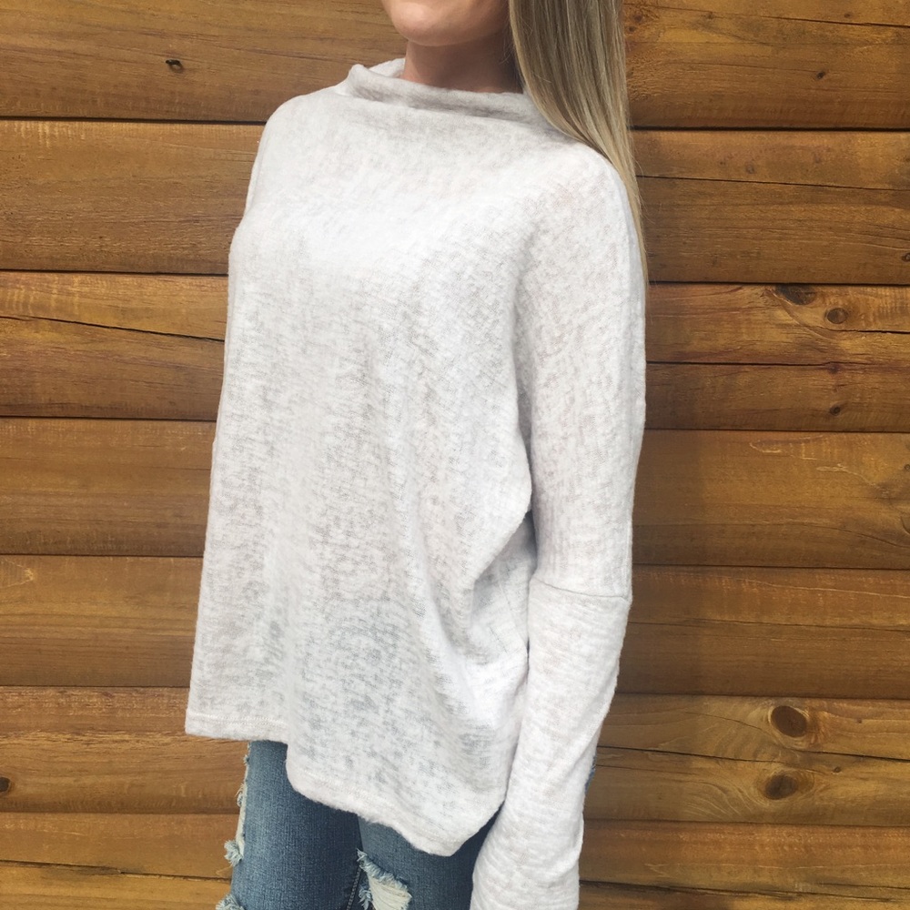 Mockneck Cream Ultra Soft Sweater