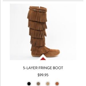 Minnetonka 5 layer fringe boot
