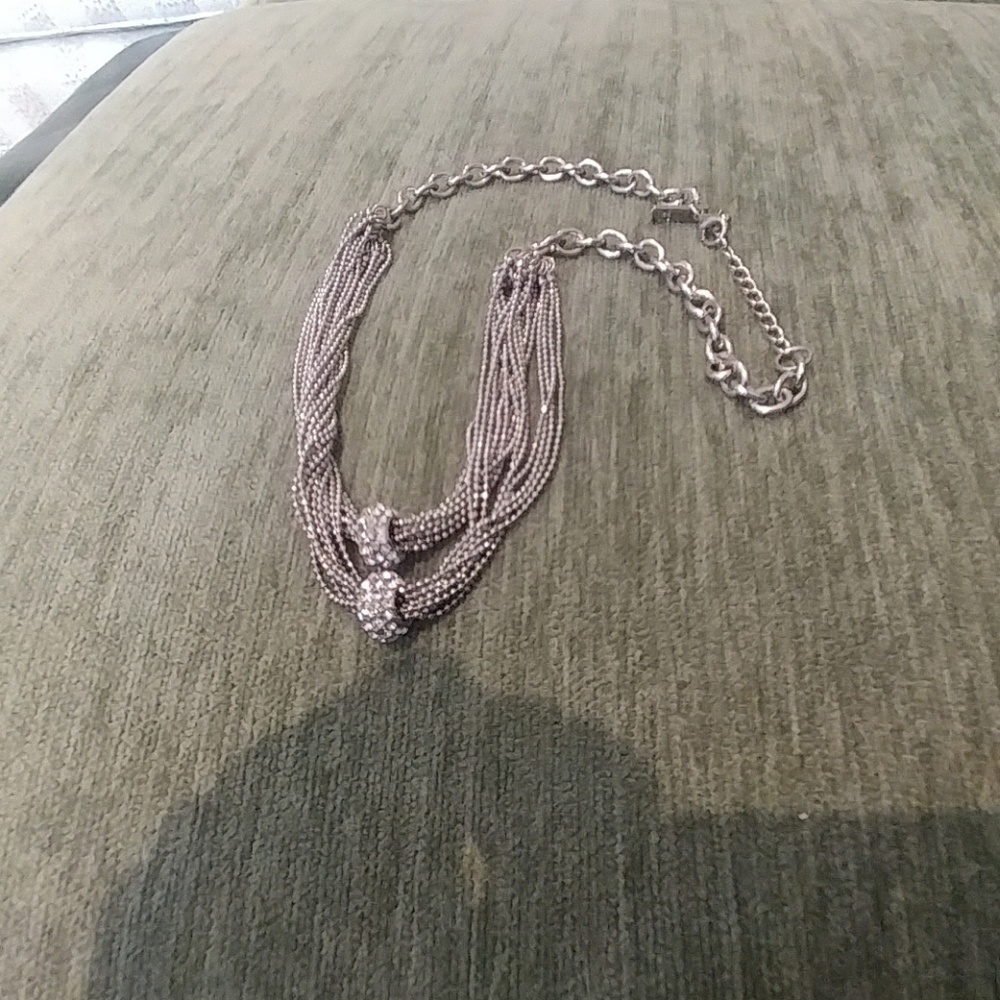 INC "SILVER AND DIAMOND" NECKLACE