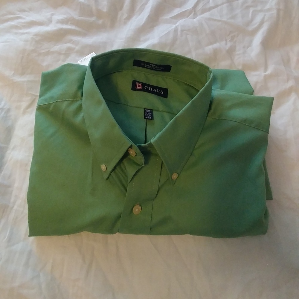 Chaps Mens Large New Long Sleeve button up shirt