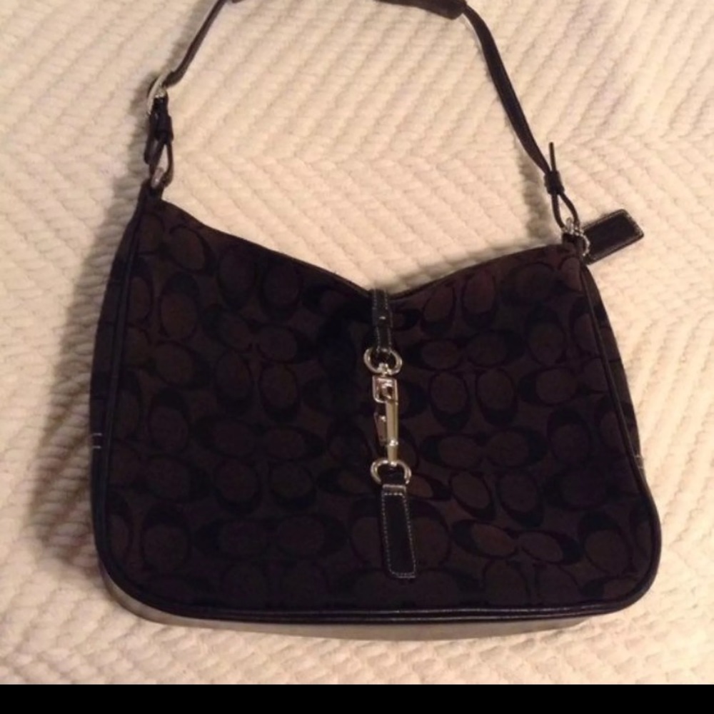 Coach signature fabric bag.