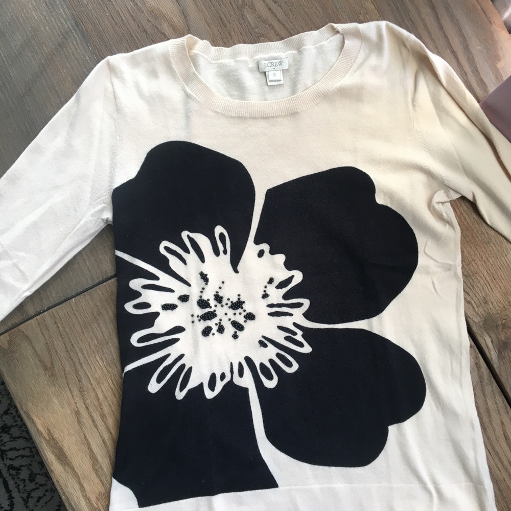 J.Crew Sweater Size S, Flower design
