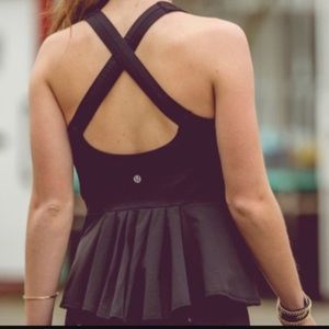 Lululemon RARE black peplum tank
