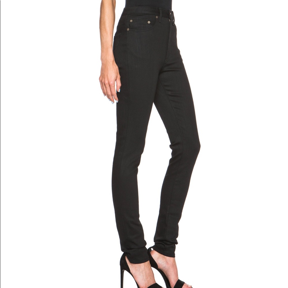 Saint Laurent Black High Rise Skinny