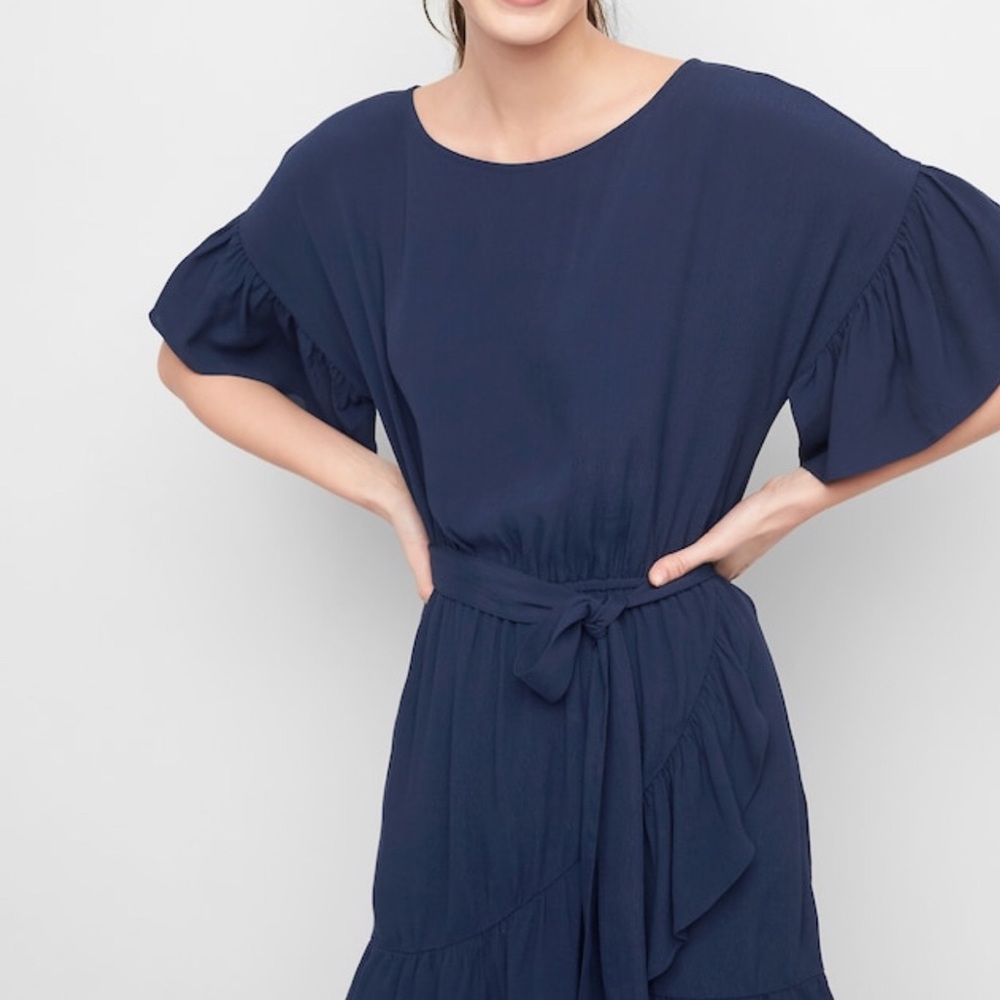 GAP Midnight Blue Ruffle Dress