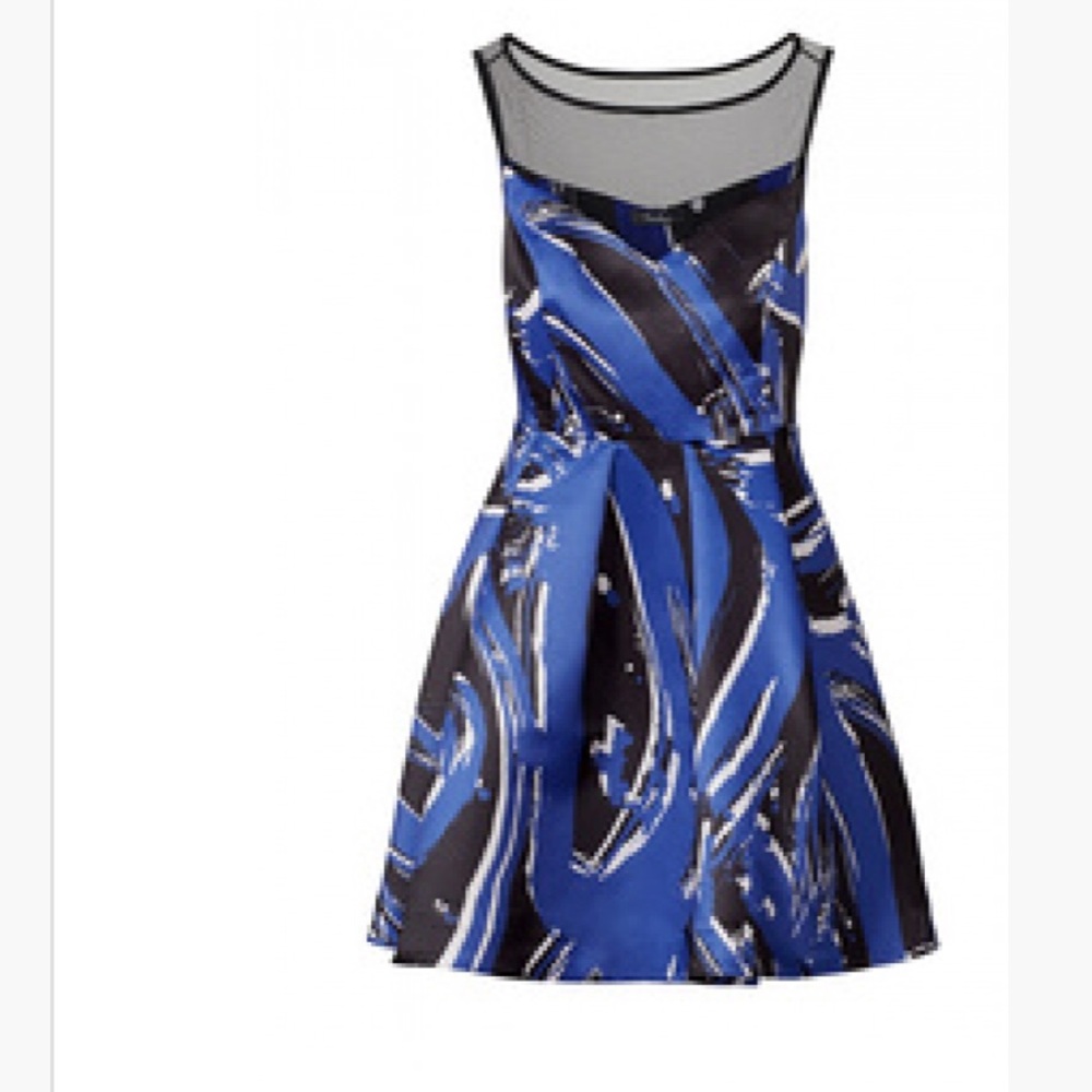 Parker printed spatter dress with black mesh boat - Picture 2 of 3