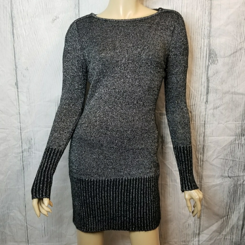 Forever 21 black sparkle sweater holiday dress