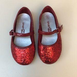 Red Glitter Baby Dress Shoes