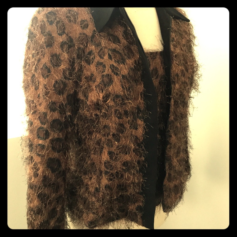 Leopard camisole and blazer