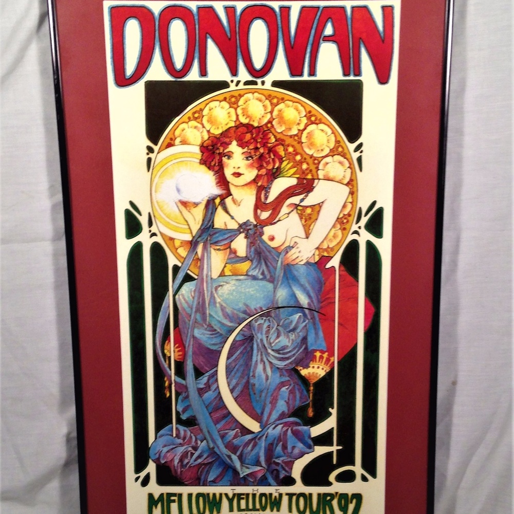 Donovan Framed Concert Poster by Bob Masse Signed