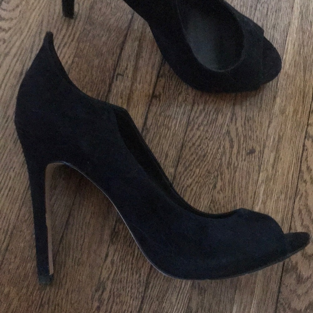 Dolce vita black suede heels