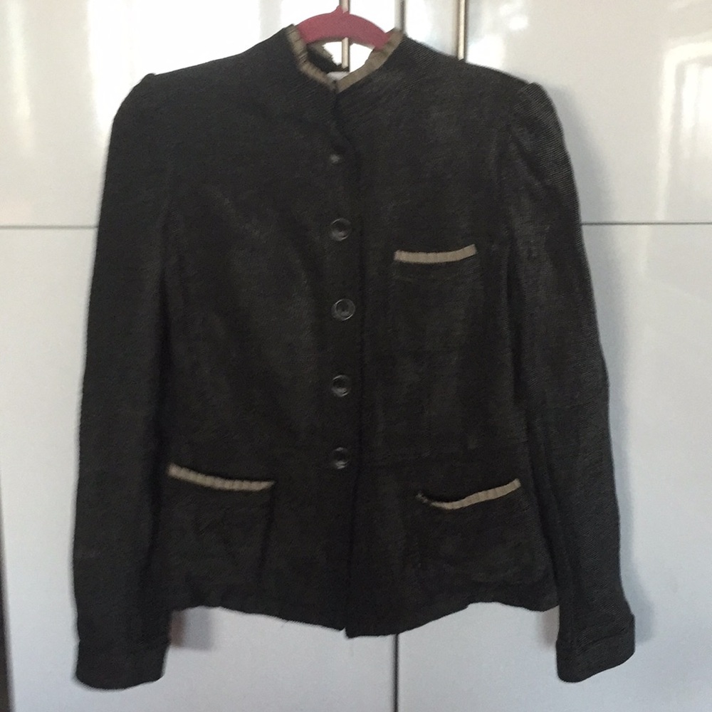 Armani collection jacket. Dark blue and beige