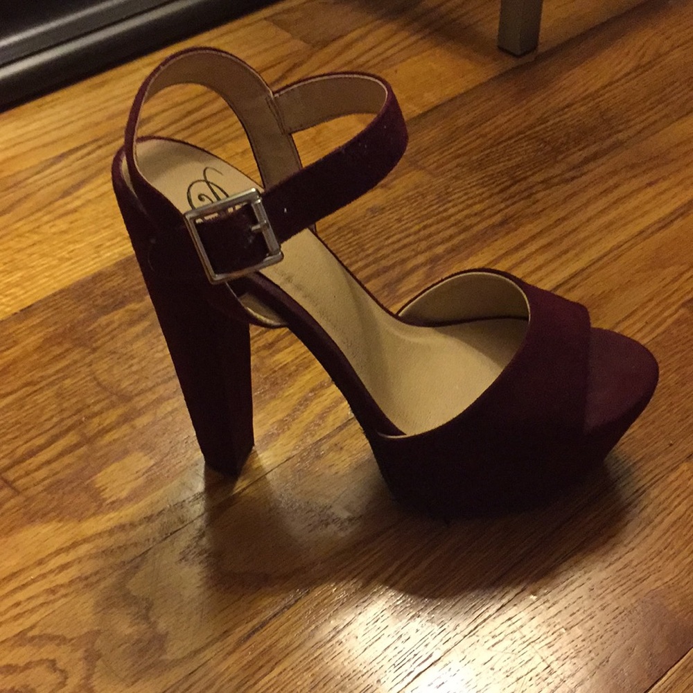 Wine colored heels