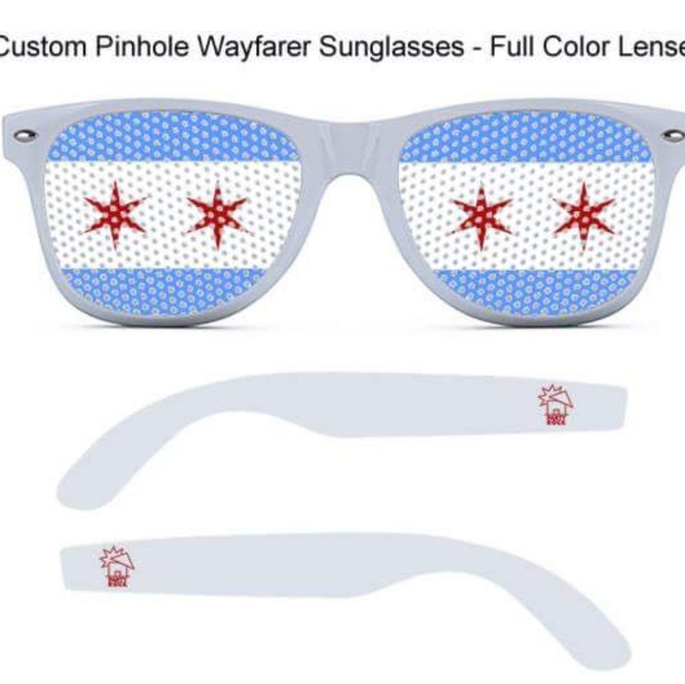 Chicago flag sunglasses