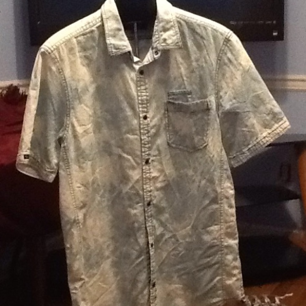 Men's buffalo  David bitton tye dye denim shirt