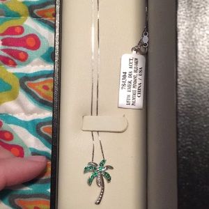 Emerald Palm Tree Necklace