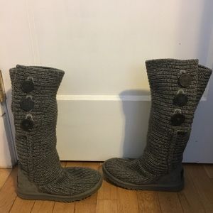 UGG Classic Carey Button Detailed Knit Boots