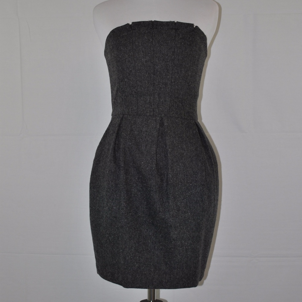 7 for all Makind Tweed Strapless Dress