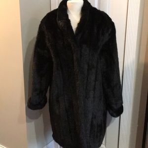 Brand new!  3/4 faux fur coat.