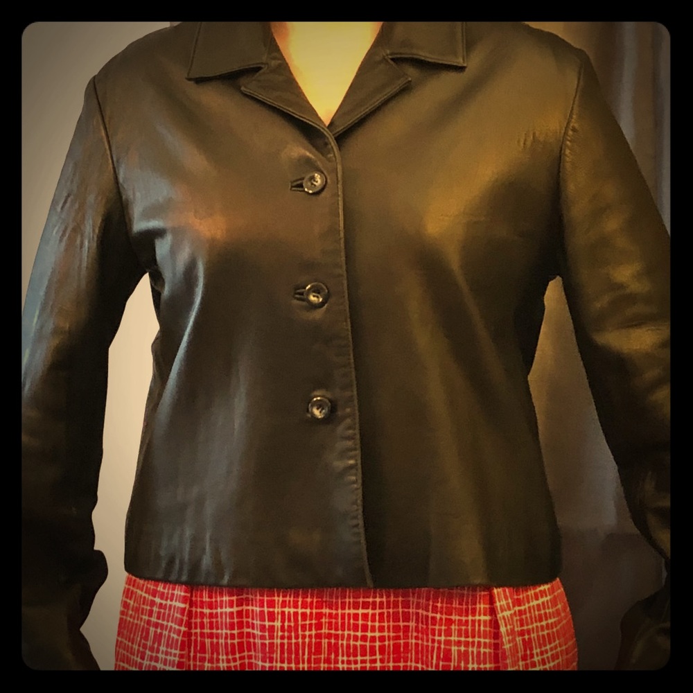 Leather lamb skin jacket