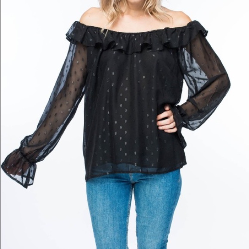 Off the shoulder Ruffle Top