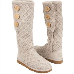 UGG sweater boot “Lattice Cardy” w/box