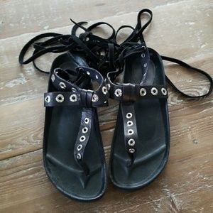 Zara lace up sandals. Isabel Marant inspired.