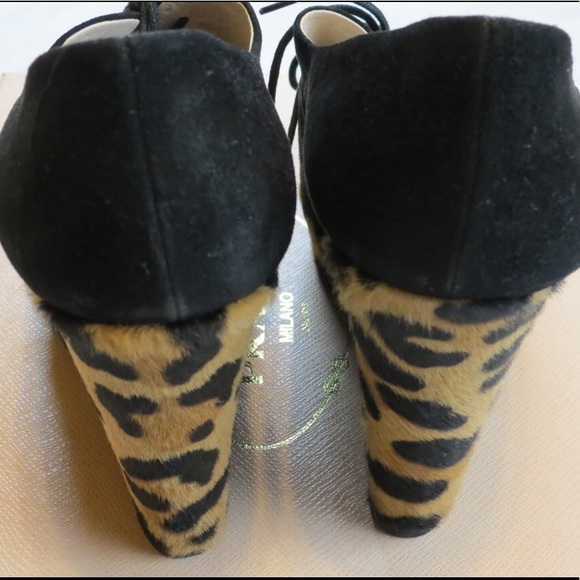 AUTHENTIC Prada Calzature Donna Wedge Booties - Picture 3 of 4