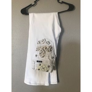 Miss Me embellished White Bootcut Jeans!