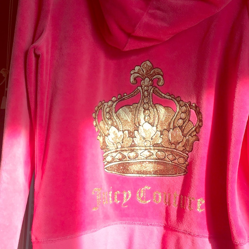 Juicy Couture pink hooded track jacket