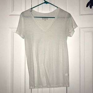 Solid white vneck tshirt