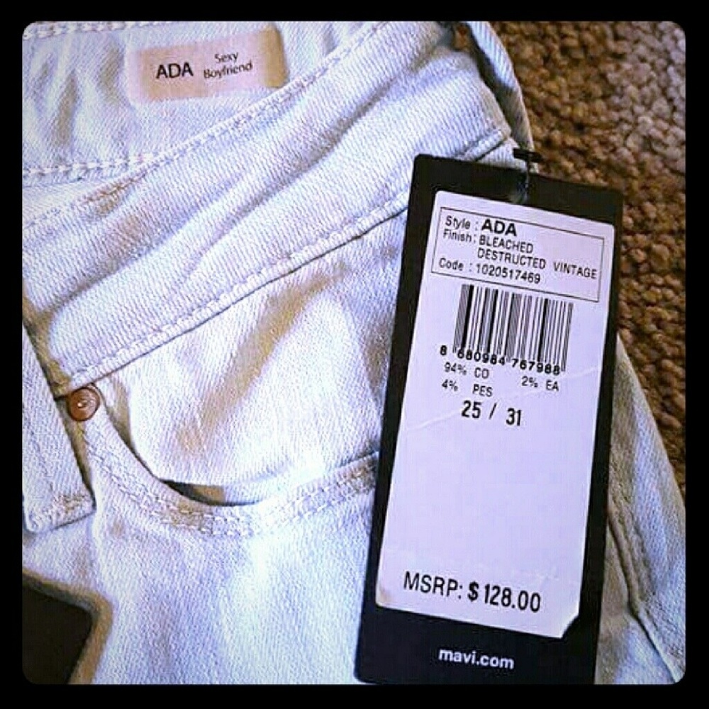 《ADA》Sexy Boyfriend Jeans•Destructed Vintage - Picture 7 of 8