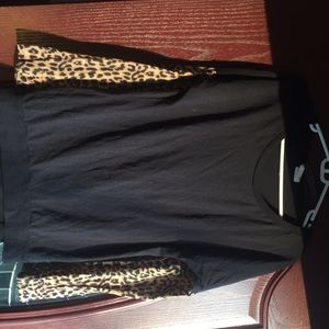 Victoria’s Secret PINK Black/Leopard Crewneck