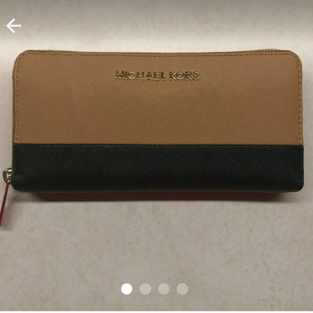 Michael Kors zip around two toned wallet