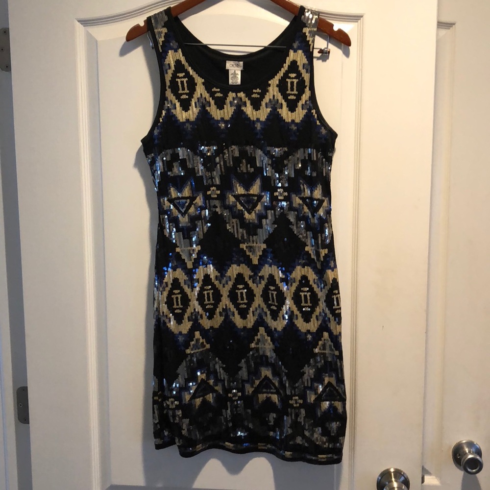 Cache Sequined Design Tank Dress - image 1