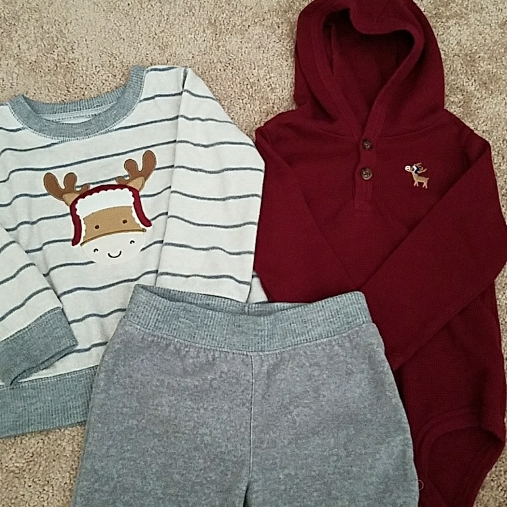 3 piece matching moose set
