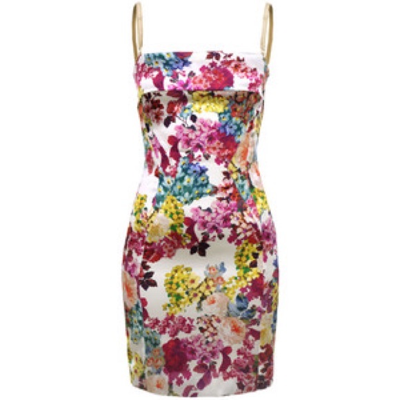 D&G Silk Cocktail Stretchy Floral Summer Dress - Picture 2 of 8
