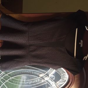 Charlotte Russe Black Peplum Deep Mesh V Top