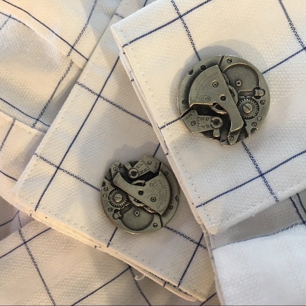 Custom steampunk cuff links