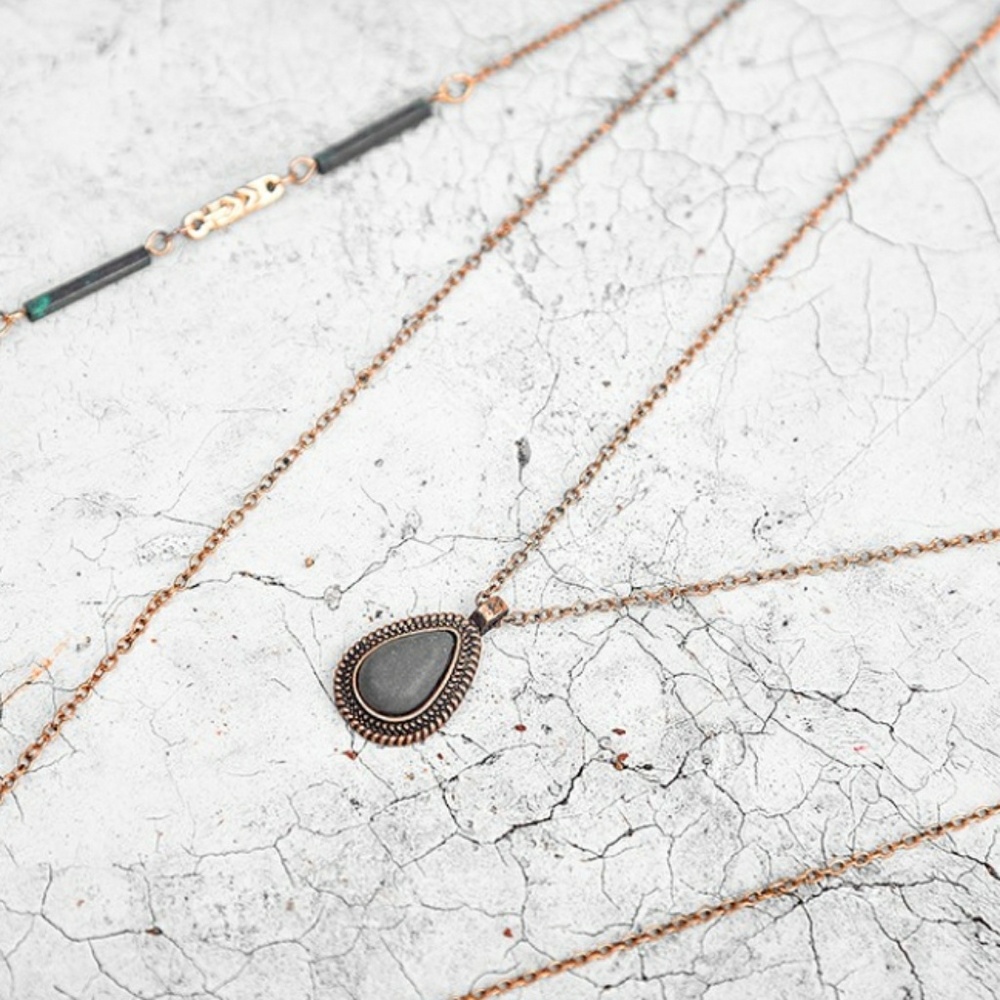 Multi Layer Boho Antique Style Tassel Necklace - Picture 4 of 7