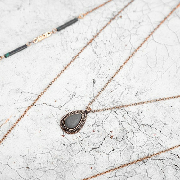 Multi Layer Boho Antique Style Tassel Necklace - Picture 4 of 7