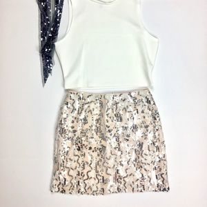 Sequin mini skirt