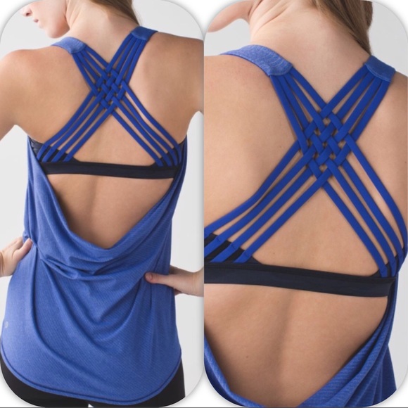 NWT BLUE CAMO LULULEMON WILD TANK - - Size 8 or 10 - Picture 4 of 8